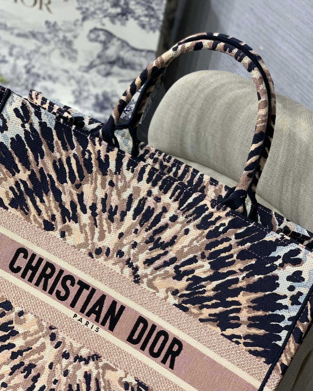 dior book tote multicolor