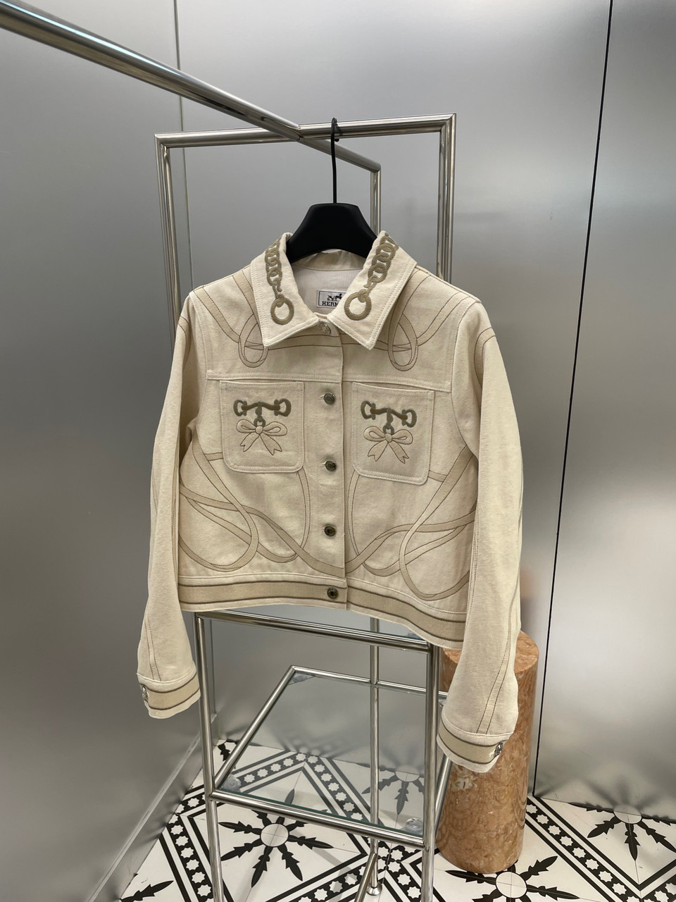 Hermes Embroidered denim jacket - BVPRIVE