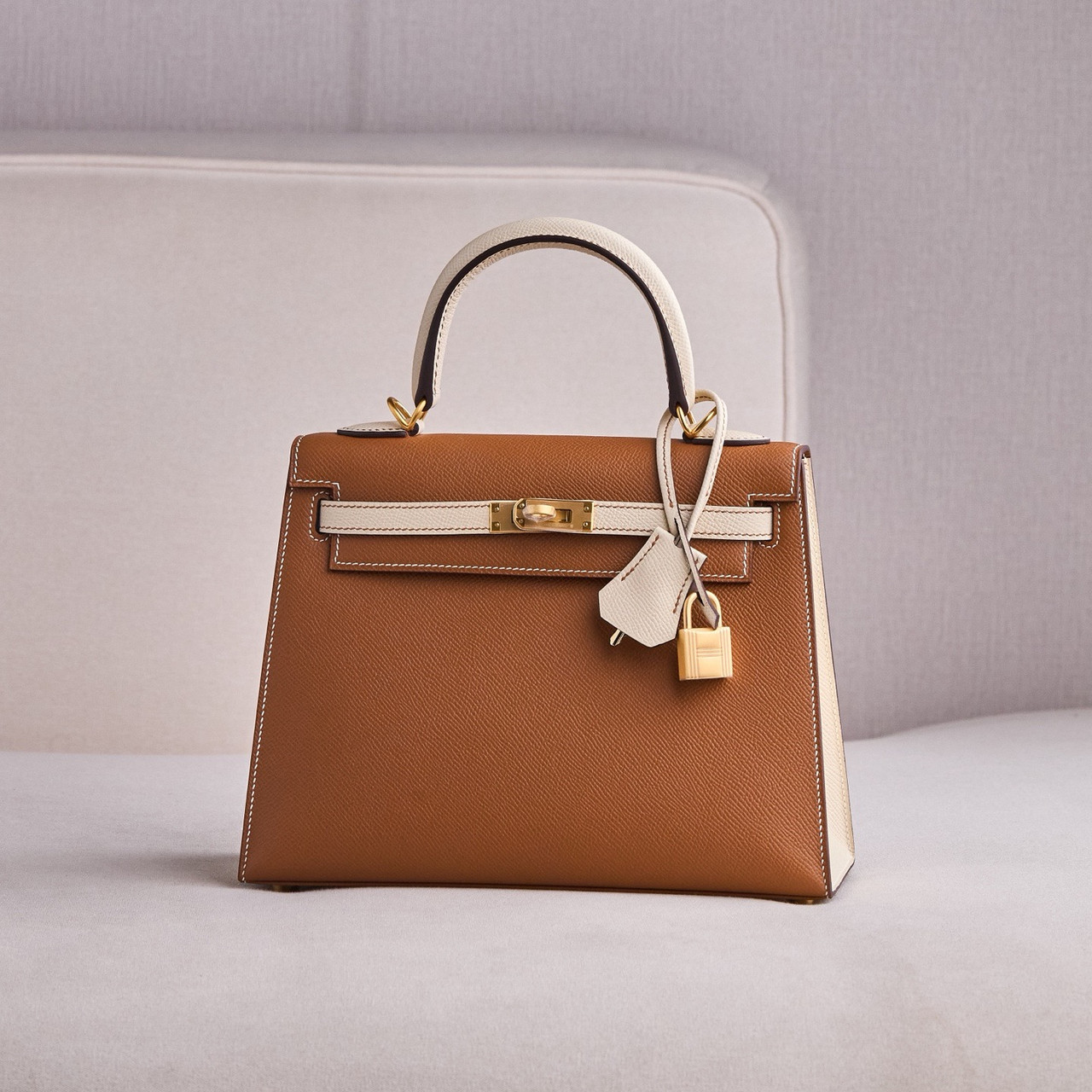 Hermes Blue Jean Kelly 28 cm Epsom Palladium Hardware