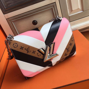 Louis Vuitton  White/Pink/Black and monogram Reverse Twist Bag  Limited Edition