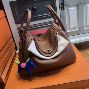 Hermes Gold/Rouge Tomate Lindy 30  Togo Gold Hardware