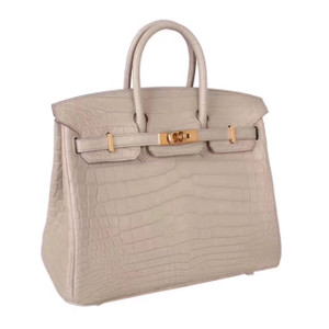 Hermes Poudre Niloticus  crocodile Birkin 35cm Gold Hardware