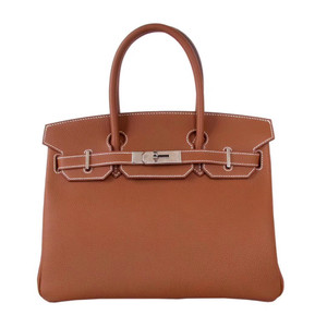 Hermes Gold Birkin 25 cm Togo Leather Palladium  Hardware