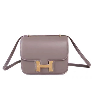 Hermes Gris Tourterelle Constance Epsom leather 18cm Gold Hardware