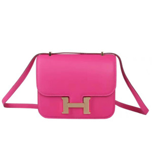 Hermes E5 Rose Tyrien  Constance Epsom leather 18cm Gold Hardware
