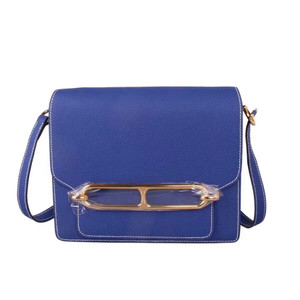 Hermes  23 T7 Bleu Hydra Sac Roulis Bag