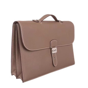 HERMÈS Gris Tourterelle KELLY DEPECHE 38 BRIEFCASE
