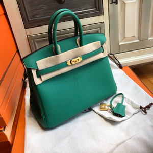 Hermes U4 Vert  Birkin 25 cm Togo Gold Hardware