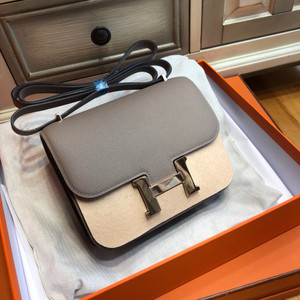 Hermes  M8 Gris Asphalte Constance 24 Epsom bag with Gold Hardwares