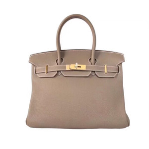 Hermes 18 Etoupe Birkin 25 Togo leather Gold Hardware