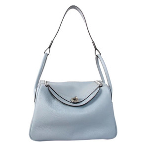 Hermes Lindy 30 Blue Lin Togo Palladium Hardware