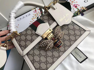 Gucci Queen Margaret small top handle bag White