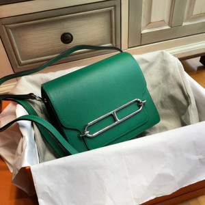 Hermes U4 Vert Evercolor Calfskin Mini Roulis Bag Palladium Hardware