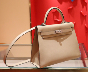 Hermès S2 Trench Kelly 28 Epsom Palladium Hardware