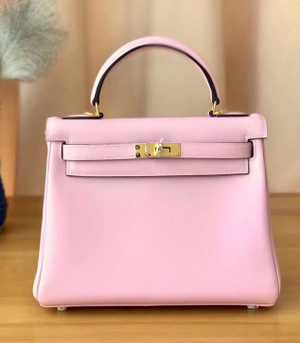 Hermès 3Q Rose Sakura  Kelly 25 Swift Gold Hardware