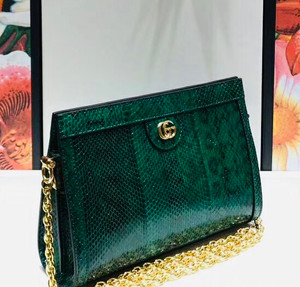 Gucci Ophidia small snakeskin shoulder bag Green