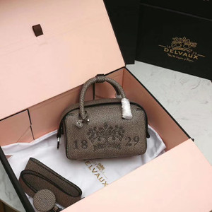 Delvaux Limited Edition Cool Box Mini Studs Brown