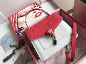 BVLGARI Limited Edition Serpenti Forever leather shoulder bag Red