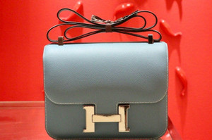 Hermes Blue Jean Constance 24 Epsom bag with palladium Hardwares