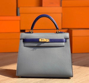 HERMÈS SPECIAL ORDER  KELLY 25CM SELLIER CHEVRE GOATSKIN GOLD HARDWARE