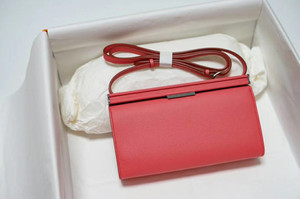 Hermes Clic-H 21 bag 8W Rose Azalee Evercolor calfskin  with Palladium hardwares