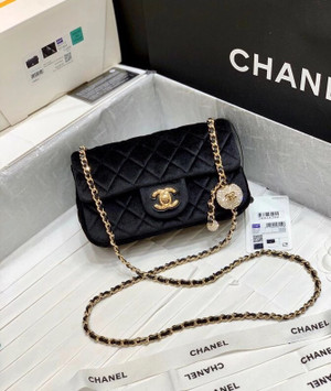 Chanel Velvet Flap Bag Black