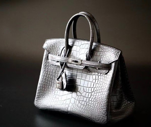 HERMES SO-BLACK BIRKIN 30 Matt alligator crocodile skin, Black hardware