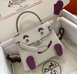 Hermes Quelle Idole Kelly Doll Bag Gris Perle Swift Palladium Hardware