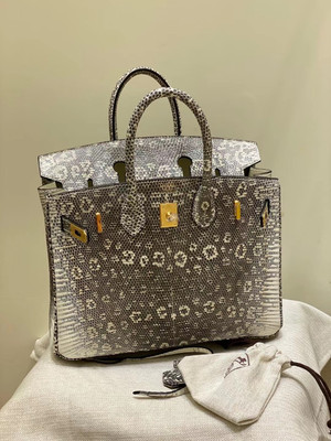 Hermes  Ombre Lizard Birkin Bag 25cm Gold Hardware