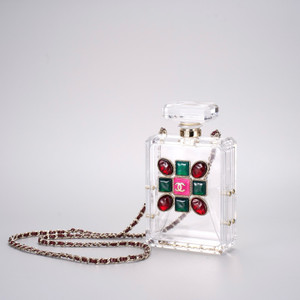 Chanel Limited Edition Green and Red Gripoix Maltese Perfume Minaudiere, 2020