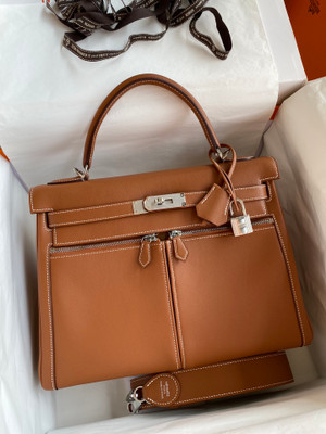 Hermes  Kelly Lakis 32 Gold with Palladium Hardware