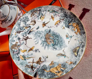 Hermès Carnets D'Equateur Round Platter
