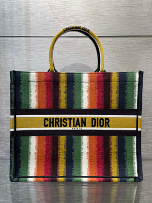 Christian Dior DIOR BOOK TOTE Multicolor D-Stripes Embroidery Reference: M1286ZRFR_M884