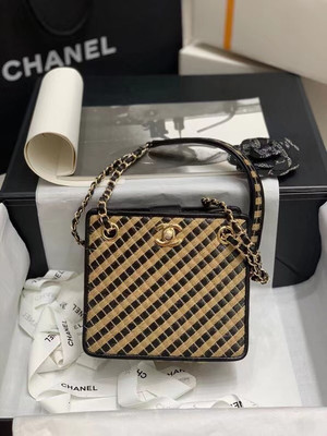 Chanel Raffia, Jute Thread drawstring bag