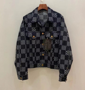 Louis Vuitton 1A8WBK  DISTORTED DAMIER DENIM JACKET