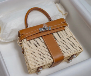 HERMES KELLY 20 MINI PICNIC GOLD SWIFT PALLADIUM HARDWARE