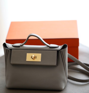 Hermès Mini 24/24 – 21 Bag M8 GRIS ASPHALT Evercolor/Swift leather