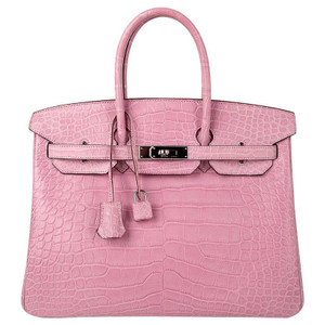 Hermes Birkin 25 Bag  Pink Matte Niloticus Palladium Rare Piece