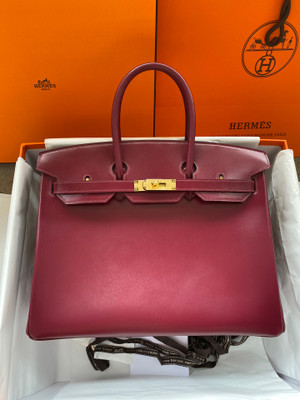 Hermes Bordeaux Birkin 35 Box Calf Gold Hardware