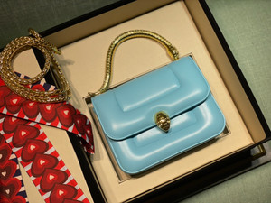 BVLGARI SPECIAL EDITION MARY KATRANTZOU X BVLGARI TOP HANDLE TOPEZ BLUE