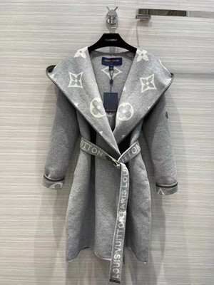 Louis Vuitton 1A92VG  BELTED DOUBLE FACE HOODED WRAP COAT