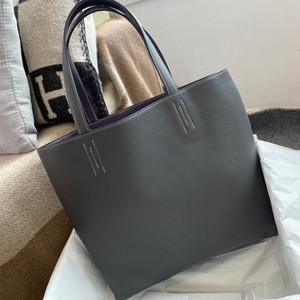 Hermes Double Sens Tote 30 Graphit & Raisin