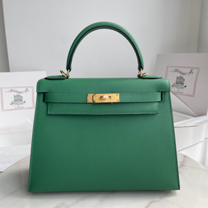 Hermès U4 Vert Vertigo Kelly 28  Epsom Gold Hardware