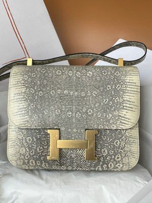 Hermes Constance 24 Ombre Lizard Gold Hardware
