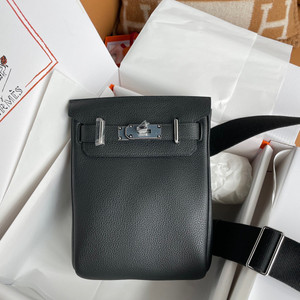 Hermes Kelly HAC A Dos Bag Black Togo Leather Palladium Hardware 2022