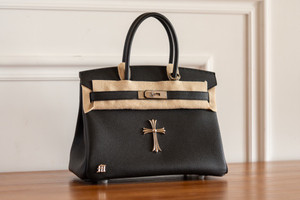 Hermes x Chrome Hearts Limited Edition Black Togo Birkin 30 Palladium Hardware with Chrome Hearts Aged Silver Charms