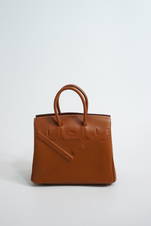 Hermes Mini Shadow Birkin 25 Bag Gold Evercalf Limited Edition