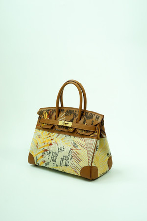 Hermes Faubourg Tropical Birkin 30 Gold 2022 Limited Edition