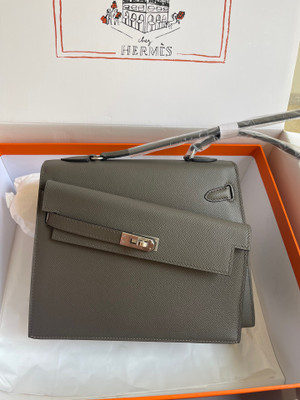 Hermes Kelly Sellier 20 en Desordre Etain