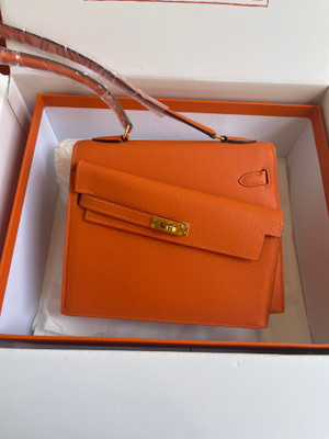 Hermes Kelly Sellier 20 en Desordre Orange
